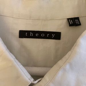 White patterned Theory casual shirt XXL